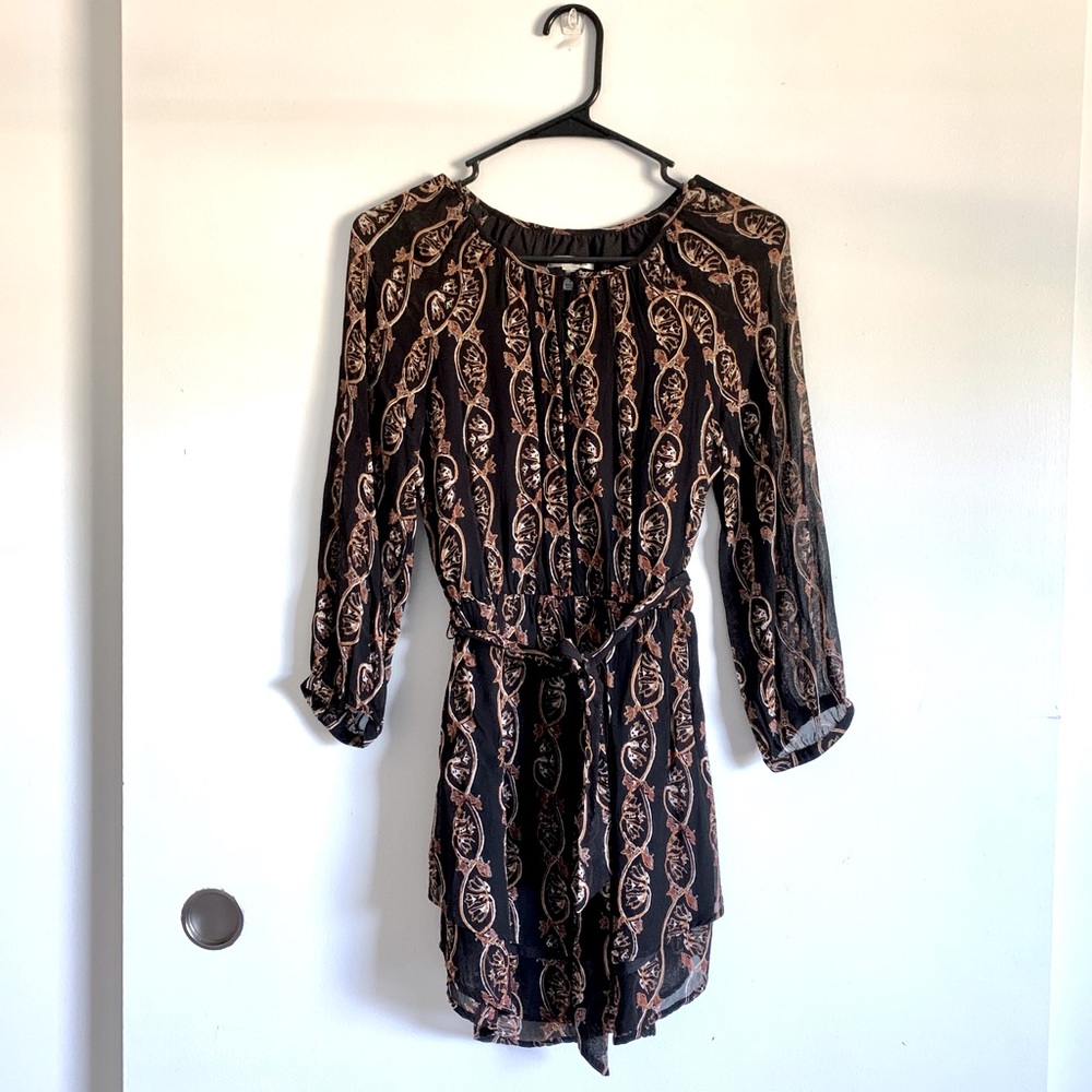 Amuse Society “Falling For You” Tie Waist Dress